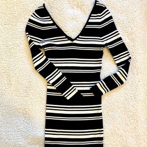 Kendal + Kylie Ribbed Striped Dress